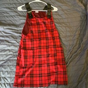 For my e-girlies a red dress with leather straps